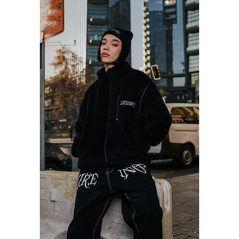 FLEECE JACKET "777" NEGRO