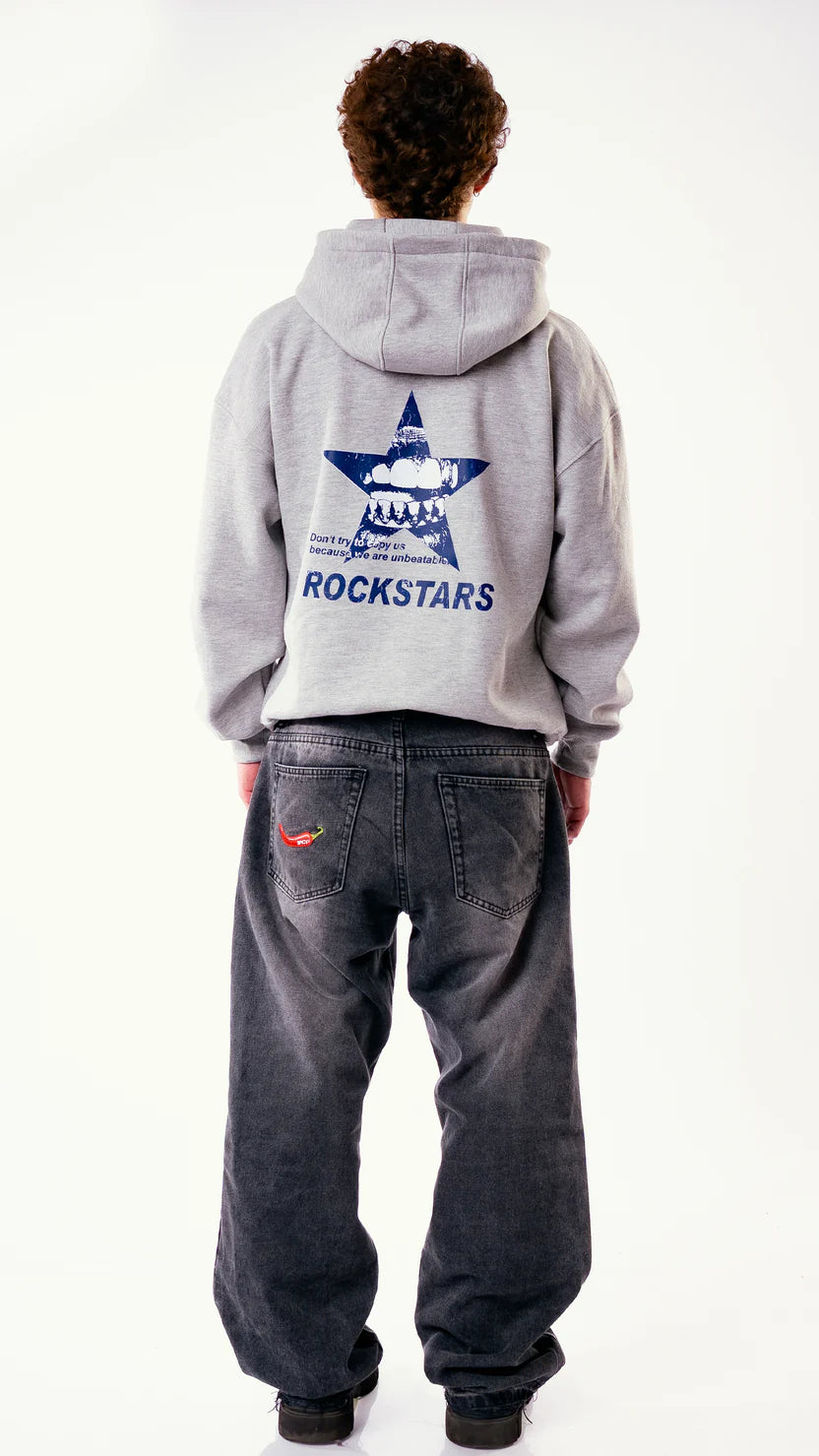 BLUE STAR HOODIE GRIS MELANGE SPICY