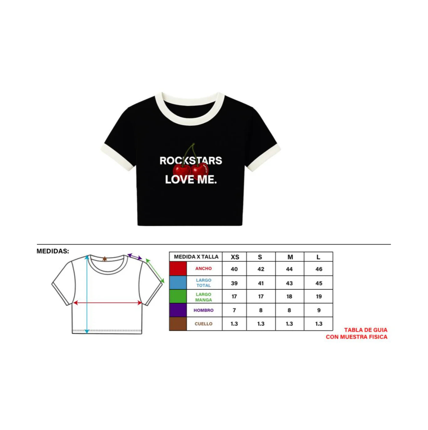 Text tee azul Spicy