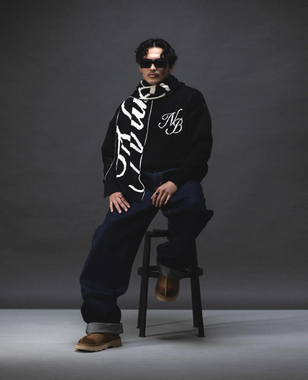 Script Logo Black Sweater