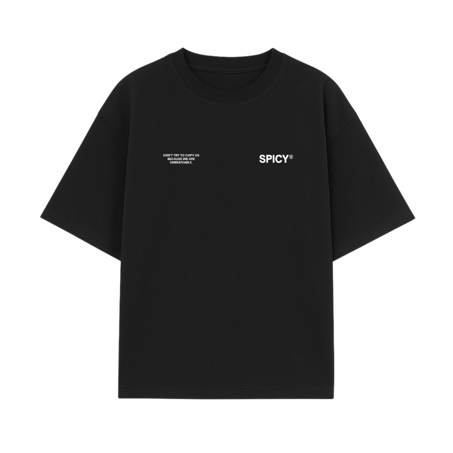 Text tee negra Spicy