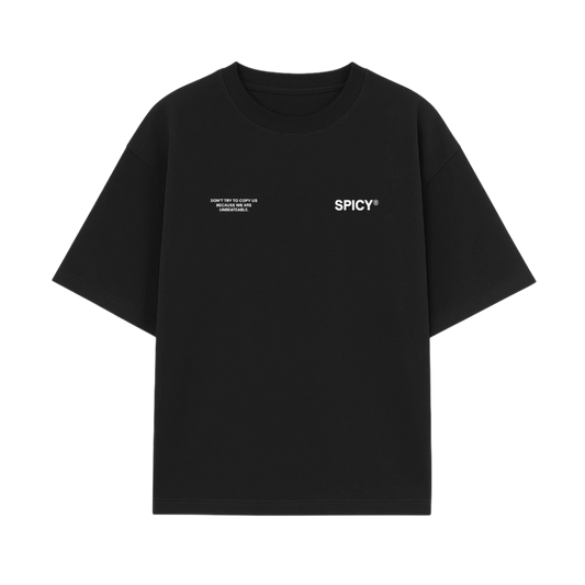 Text tee negra Spicy