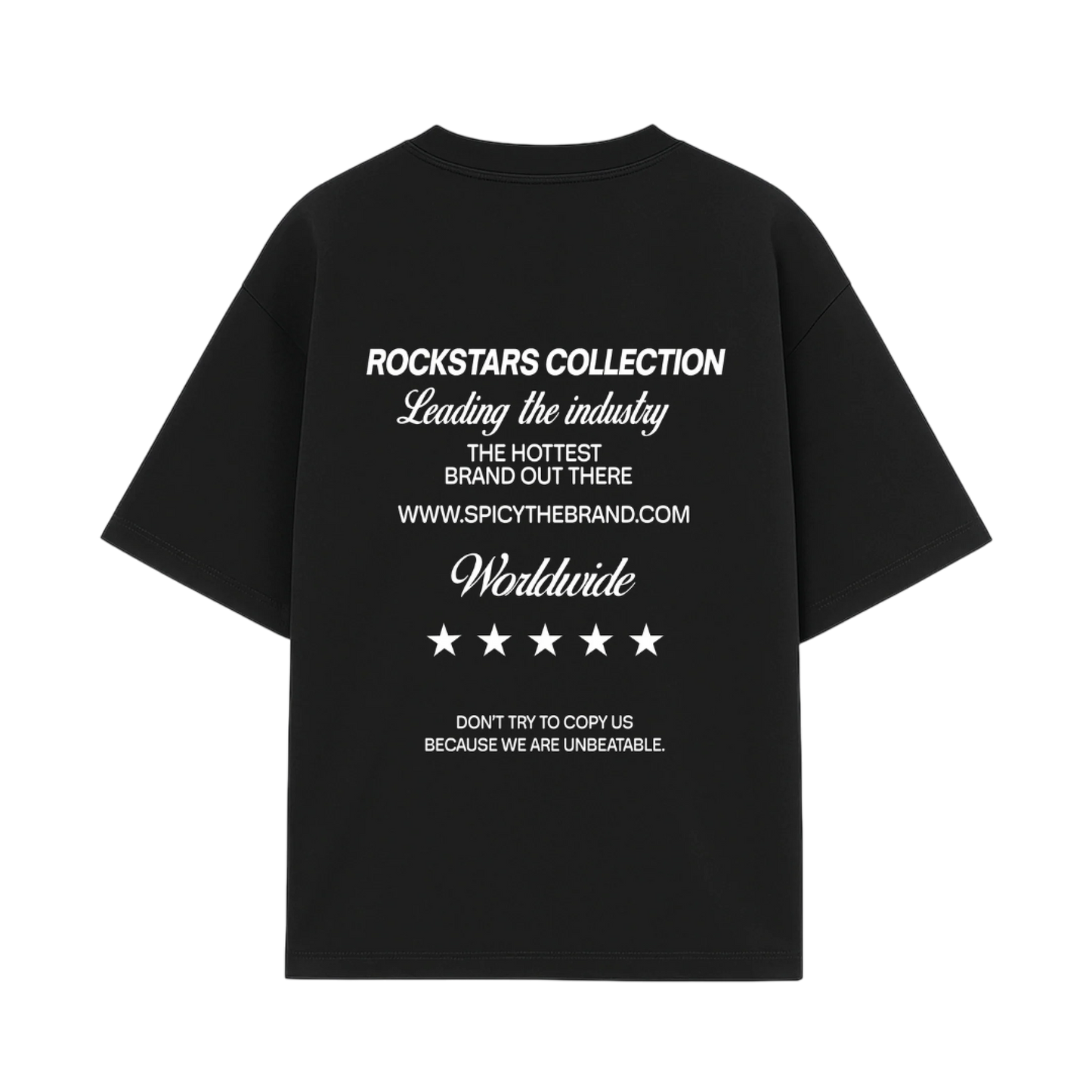 Text tee negra Spicy