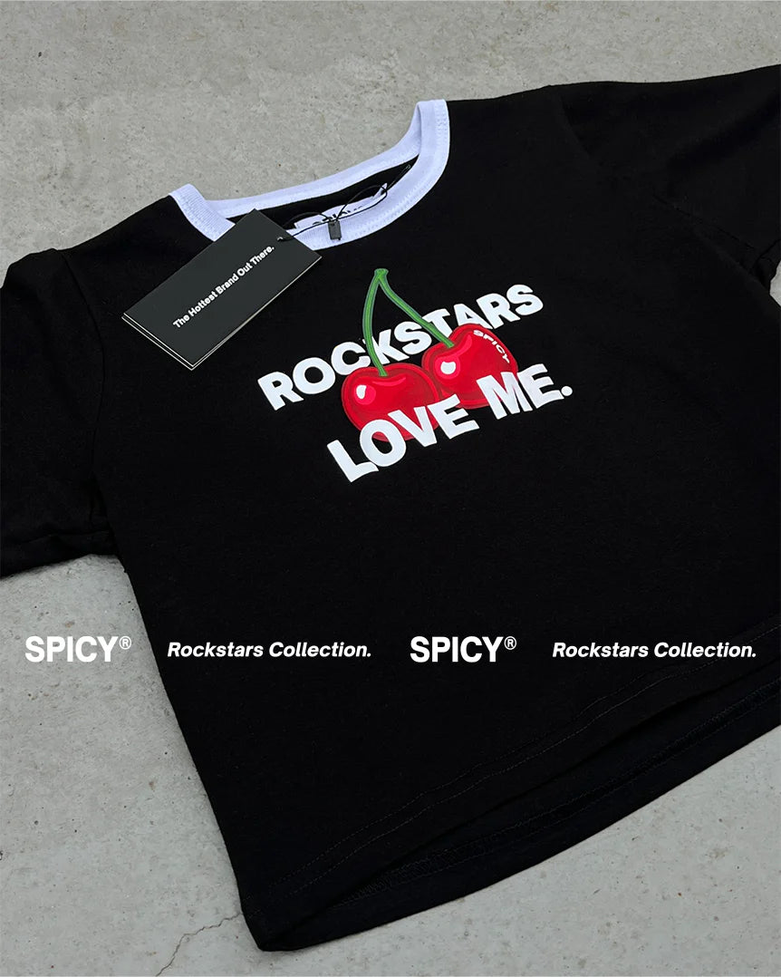 Text tee azul Spicy