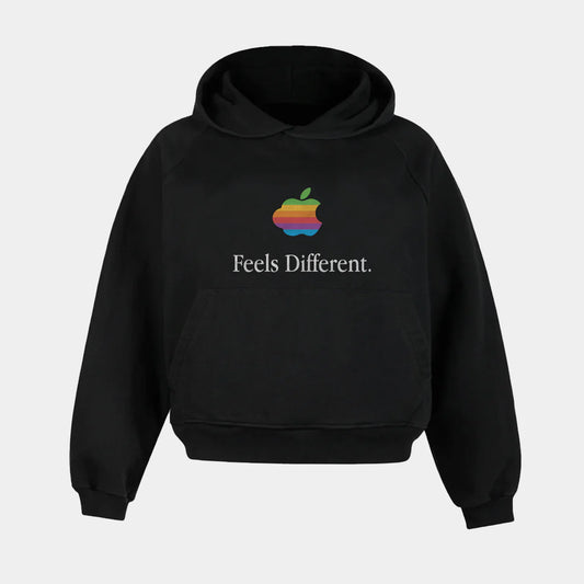 Feels Different Black Raglan Hoodie