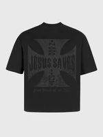 Polera Heavyweight® Maltese Cross - Negro