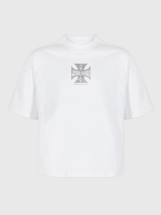 Polera Heavyweight® Maltese Cross - Blanca