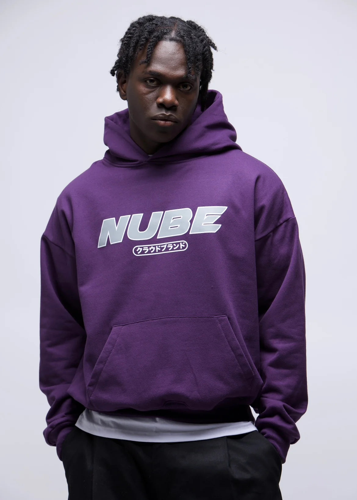 Japan Silver Logo Hoodie Purple
