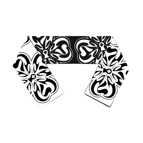 BUFANDA "CLOVER ENTRY PATTERN" NEGRA