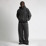 NUBE Heavy & Cozy Washed Black Boxy Hoodie