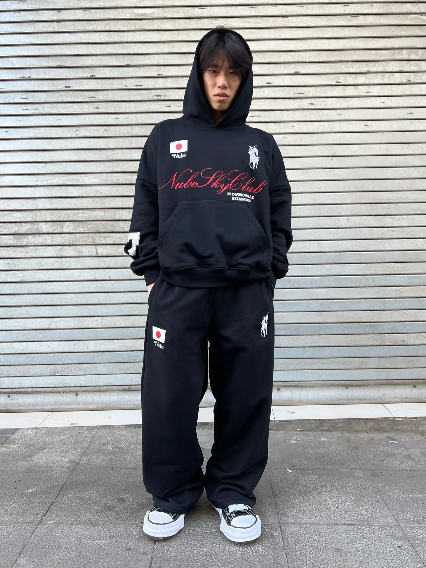 Nube sky club Black Hoodie