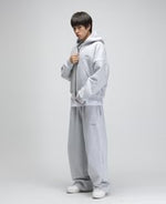 NUBE Heavy & Cozy Melange Grey Zip Hoodie