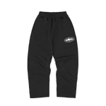 ISLAND PUFF PRINT OPEN HEM SWEATPANT [BLACK]