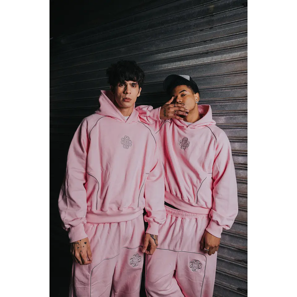 POLERON BOXY "CLOVER ENTRY" V3 REFLEX ROSADO