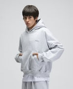 NUBE Heavy & Cozy Melange Grey Boxy Hoodie
