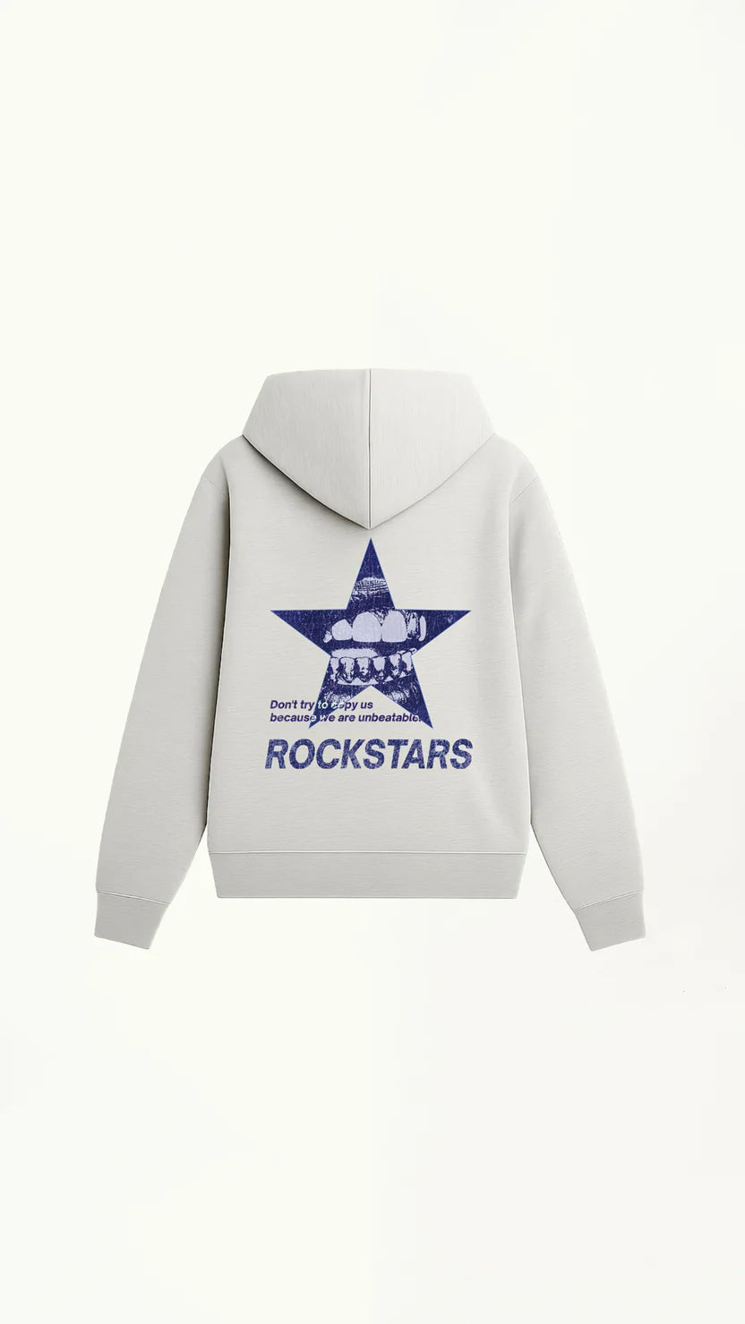 BLUE STAR HOODIE GRIS MELANGE SPICY