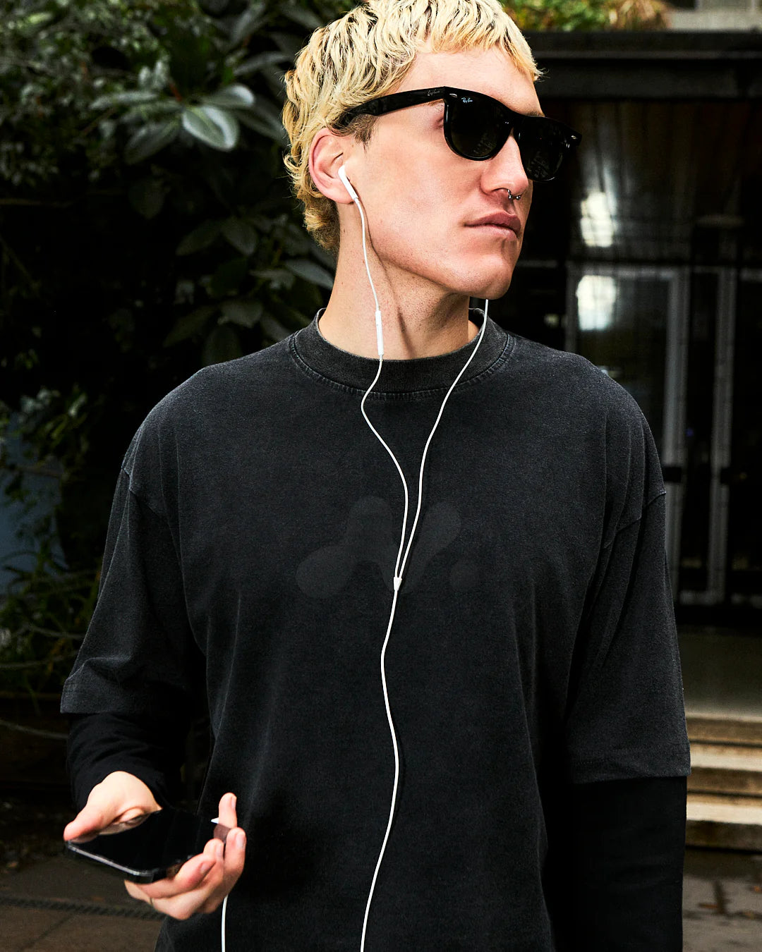 NMS Fake Long Sleeve Washed Tee