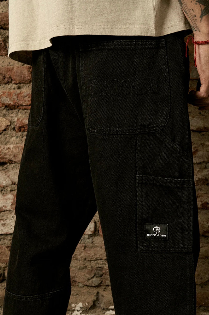 Pantalón Denim Carpenter Negro| more amor