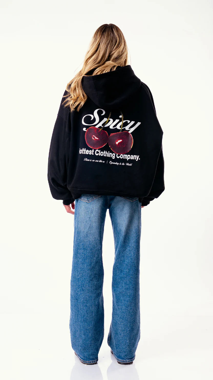 CHERRY HOODIE NEGRO SPICY