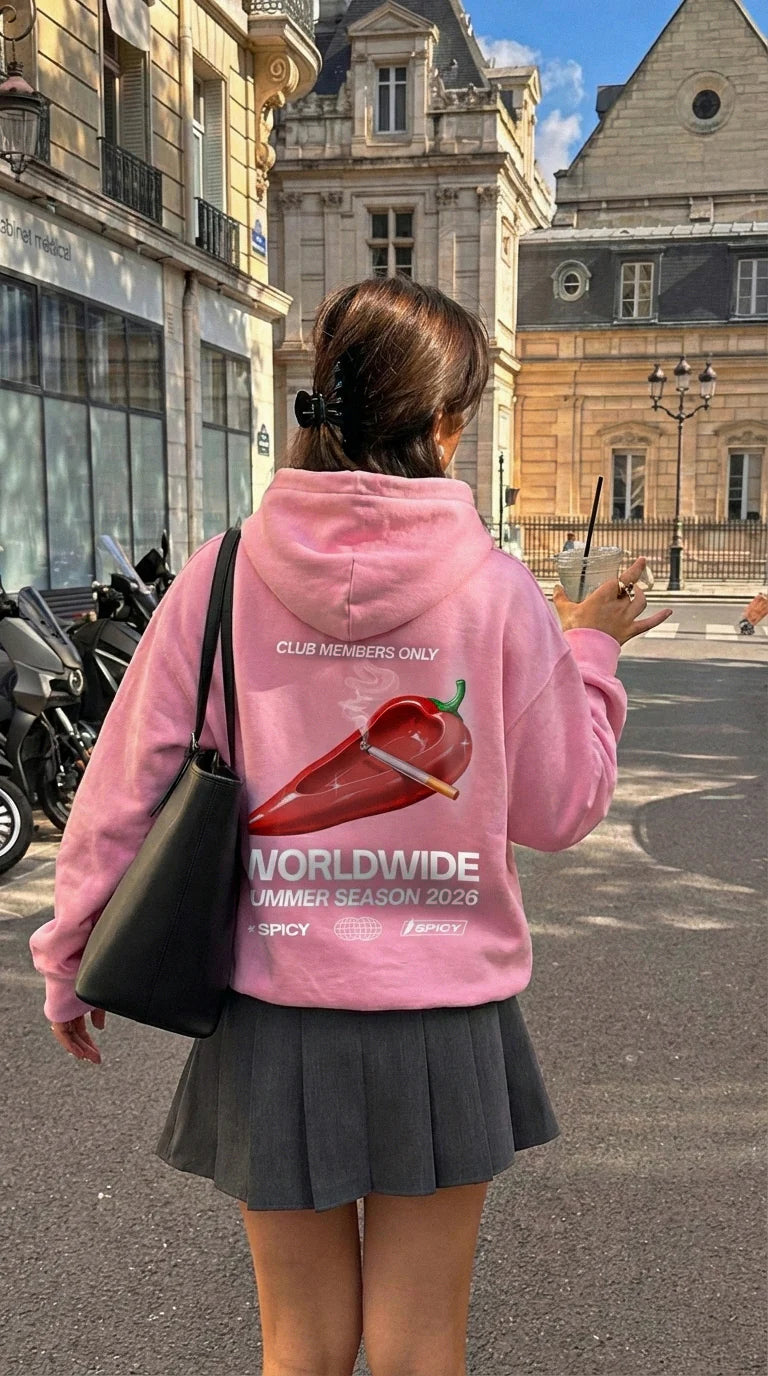 CIGARRETTE HOODIE ROSA SPICY