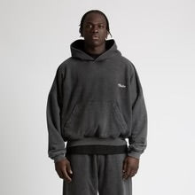NUBE Heavy & Cozy Washed Black Boxy Hoodie