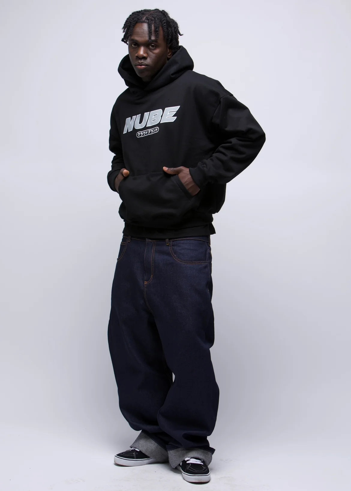 Japan Silver Logo Hoodie Black