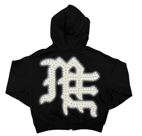 Black ‘End’ Rhinestone hoodie