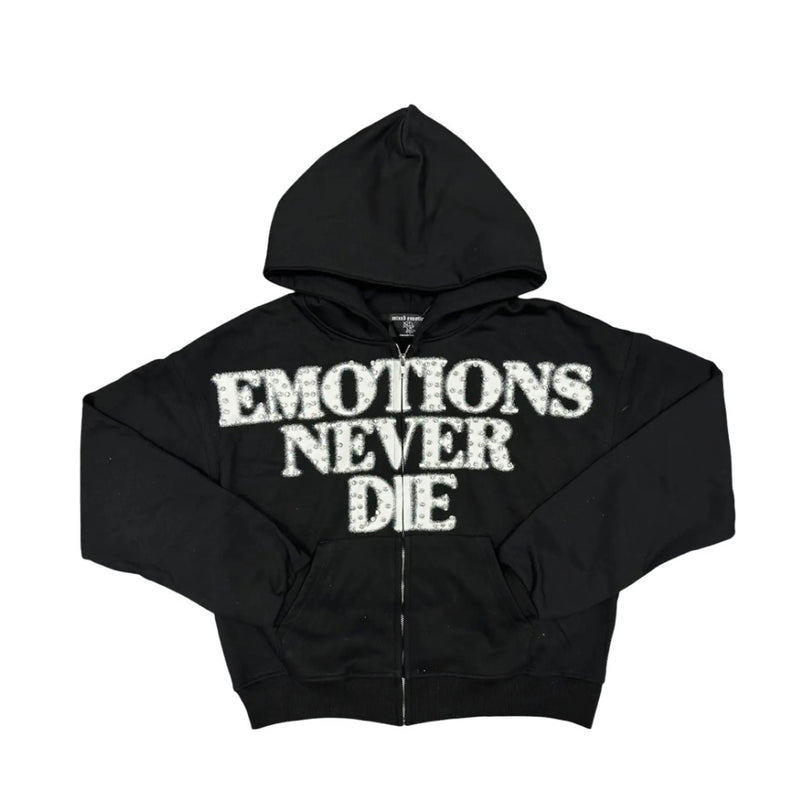 Black ‘End’ Rhinestone hoodie
