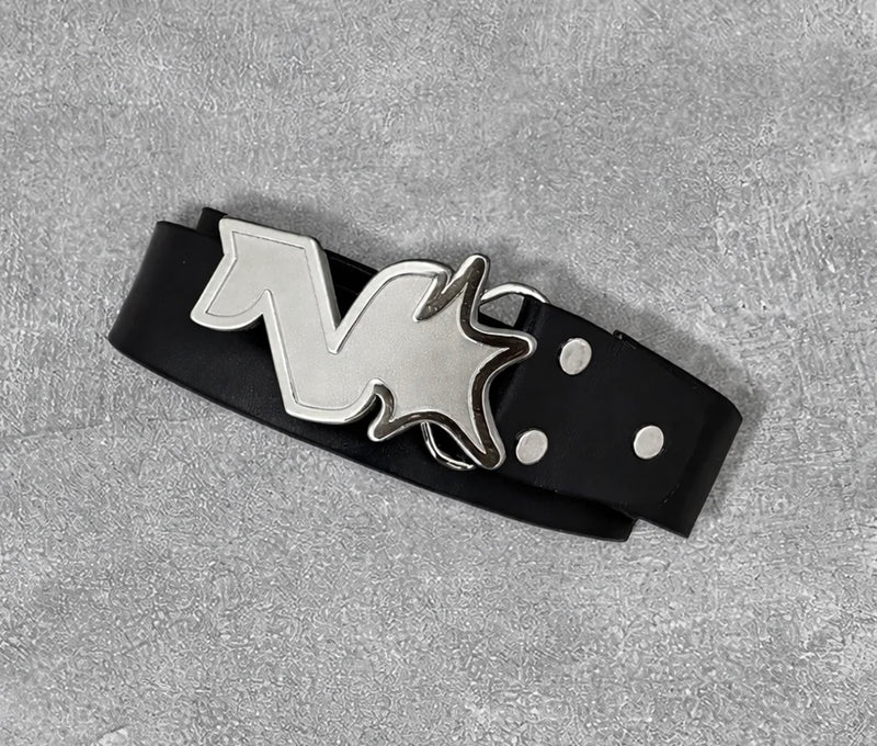NERO BLACK LEATHER BELT