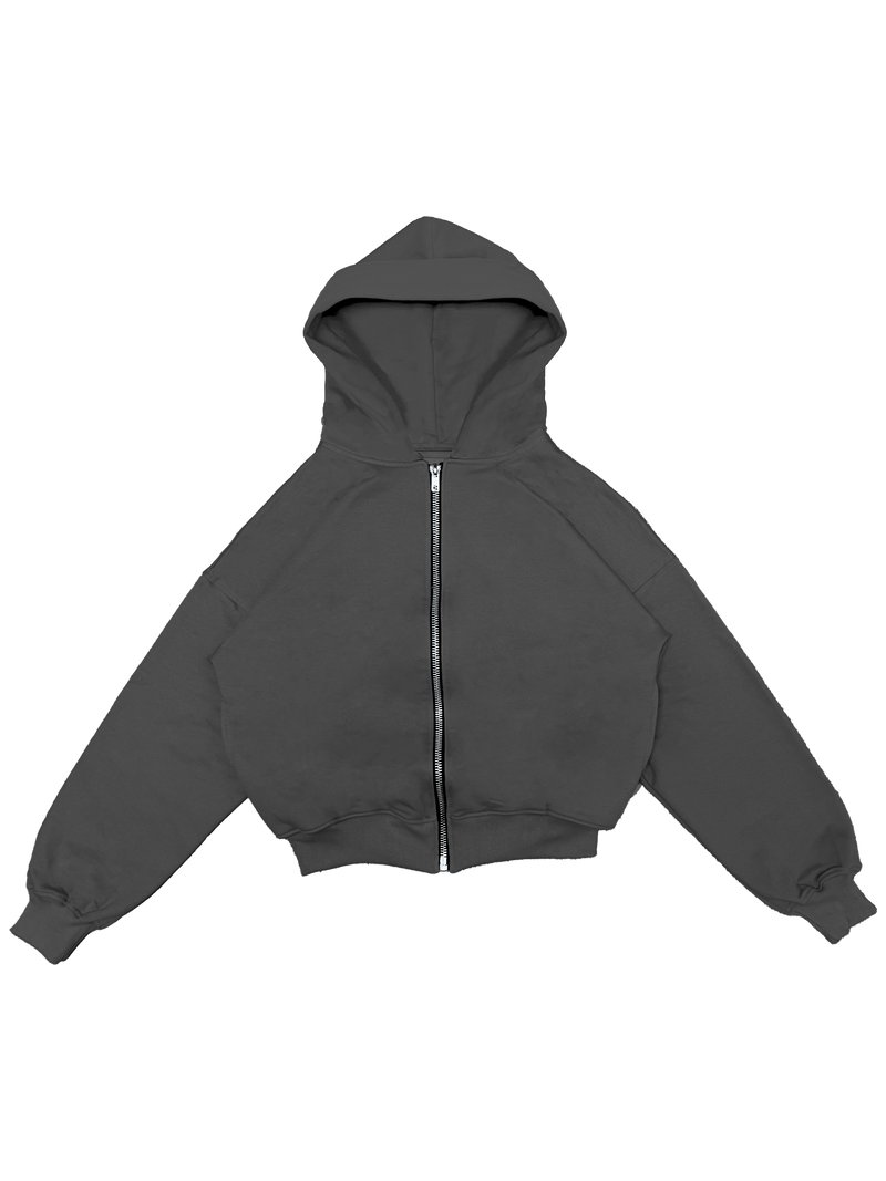 BOXY FIT ZIP UP HOODIE VL2