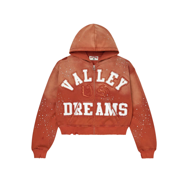 Hoodie Valley Dreams Zip Up Classico (Orange)