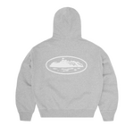 ISLAND PUFF PRINT ZIP HOODIE [HEATHER GREY]