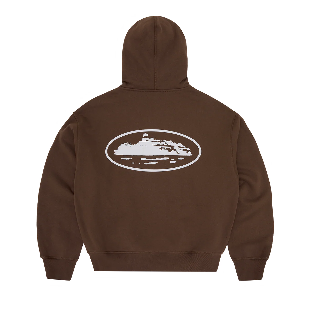 ISLAND PUFF PRINT ZIP HOODIE [BROWN]