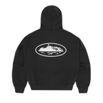 ISLAND PUFF PRINT ZIP HOODIE [BLACK]