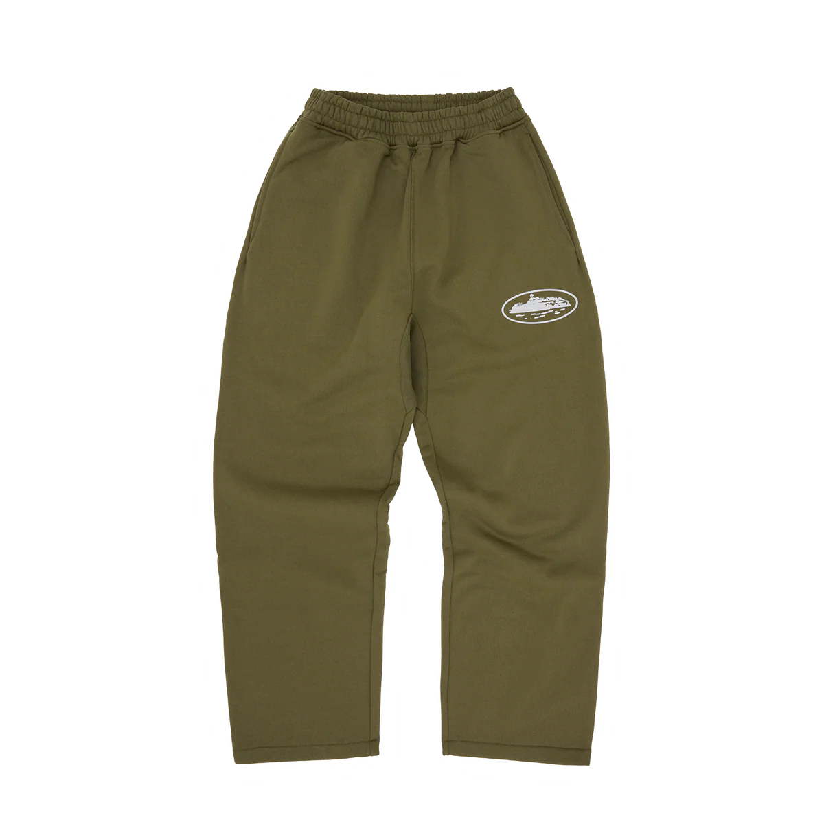 ISLAND PUFF PRINT OPEN HEM SWEATPANT [OLIVE]