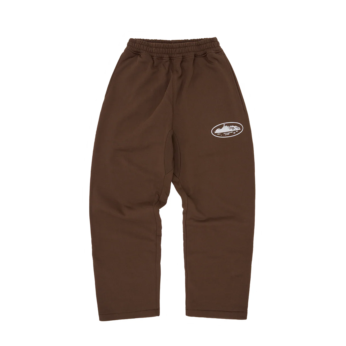 ISLAND PUFF PRINT OPEN HEM SWEATPANT [BROWN]