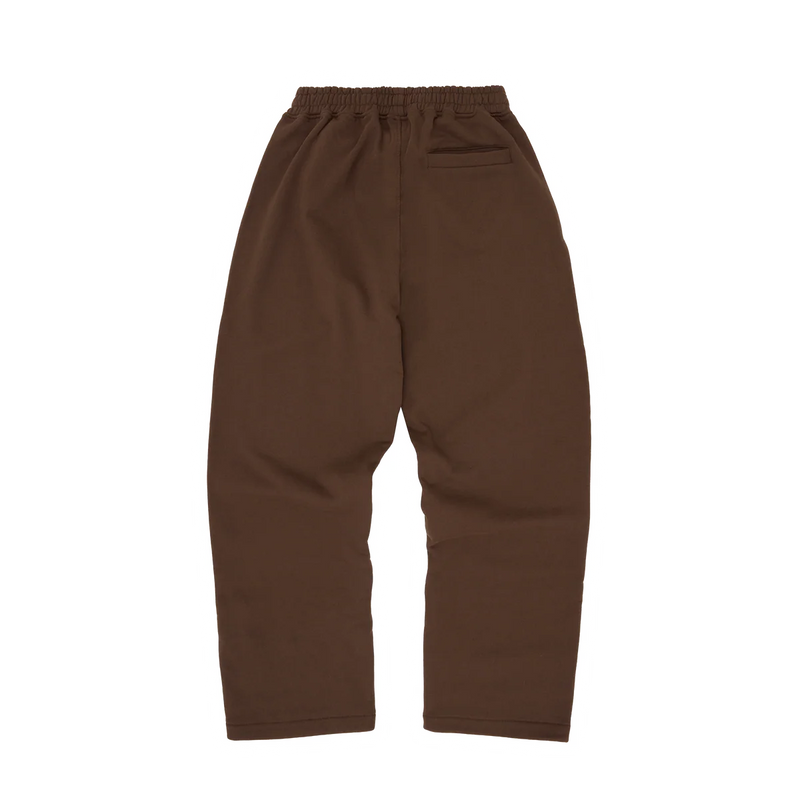 ISLAND PUFF PRINT OPEN HEM SWEATPANT [BROWN]