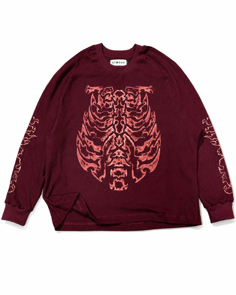 STODAK HEAVYWEIGHT WAFFLE LONGSLEVE “INSIDE BONES V2