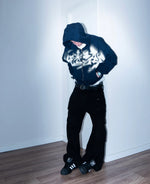 CARGO FLARED JEANS BLACK