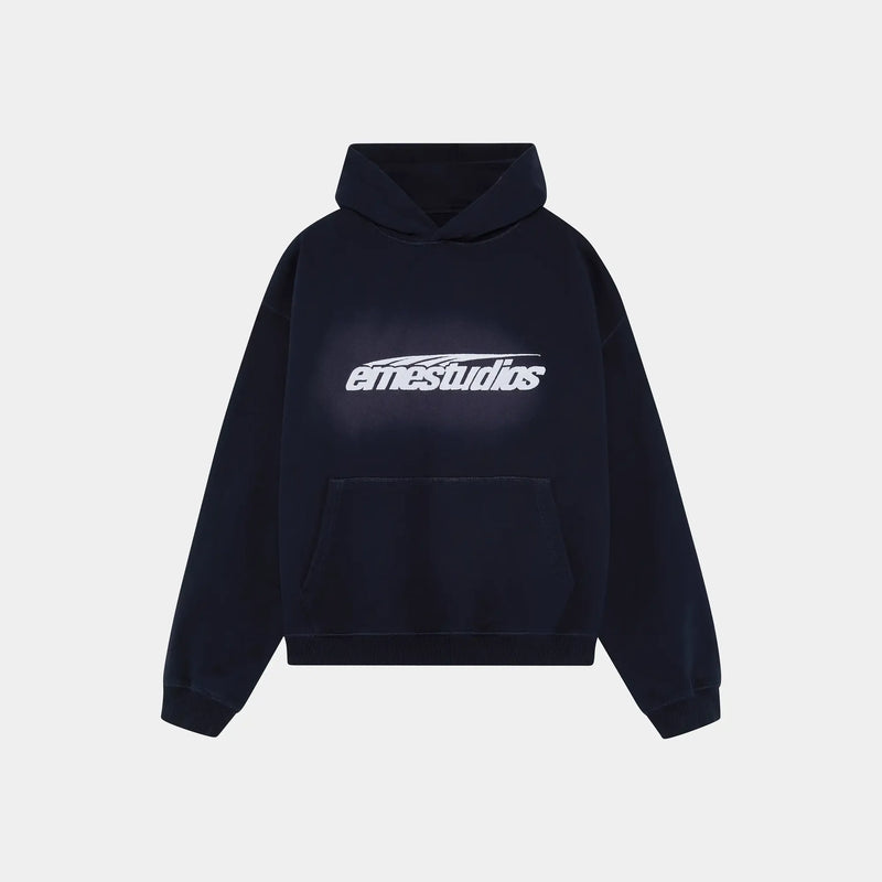 EME STUDIOS INTEAL NAVY OVERSIZED HOODIE