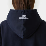 EME STUDIOS INTEAL NAVY OVERSIZED HOODIE