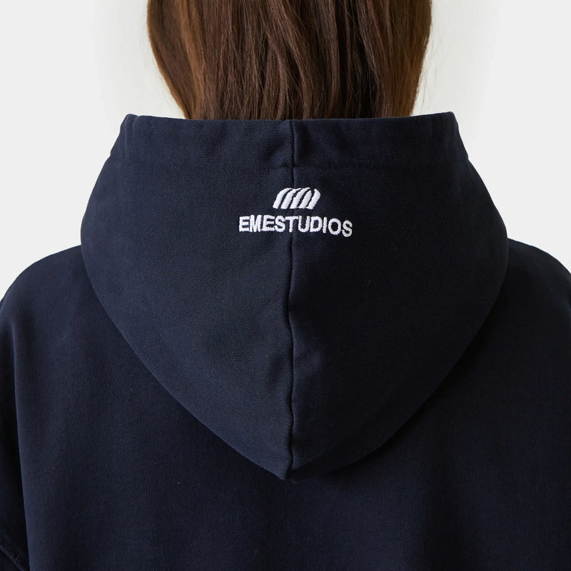 EME STUDIOS INTEAL NAVY OVERSIZED HOODIE