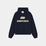 Pidgey Navy Knitted Oversized Hoodie