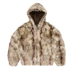 CORTEIZ PELT HOODED FUR JACKET FAWN