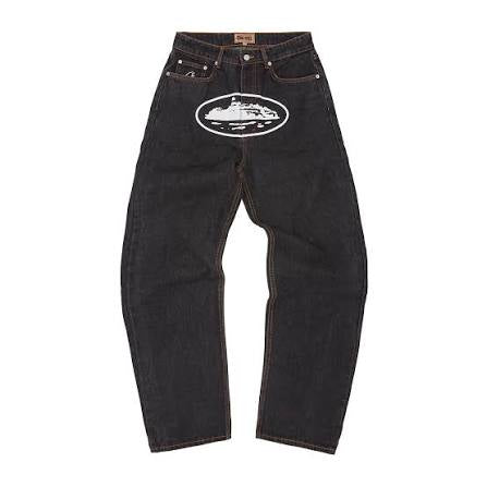 CORTEIZ ISLAND BAGGY JEANS WASHED BLACK