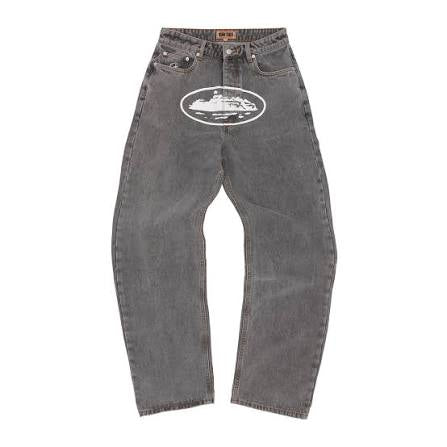 CORTEIZ ISLAND BAGGY JEANS LIGHT GREY