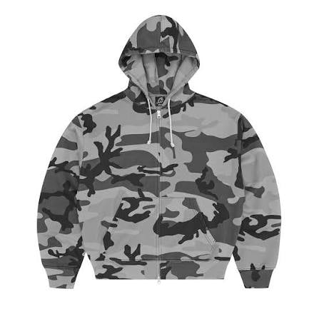 CORTEIZ DIPLOMATIC ZIP HOODIE WASHED CAMO