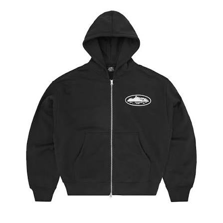 CORTEIZ ISLAND PUFF PRINT ZIP HOODIE BLACK