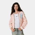 EME STUDIOS WANDER PINK CROPPED BOXU FULL ZIP