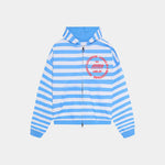 EME STUDIOS WANDER BLUE CROPPED BOXU FULL ZIP